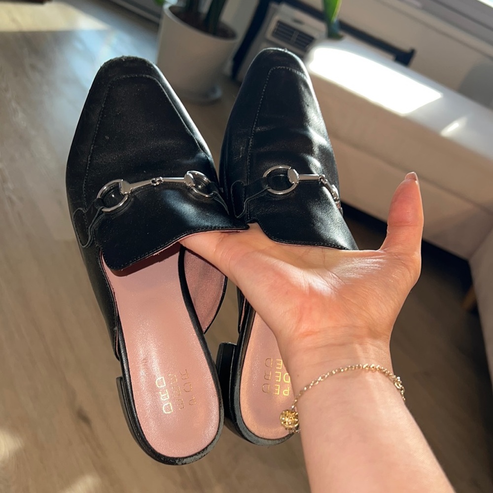 Black loafers